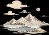 Винтажный разделитель mountains