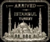 Винтажный штамп istanbul