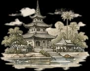 Винтажный разделитель pagoda