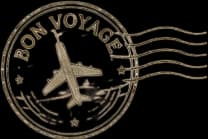Винтажный штамп Bon Voyage
